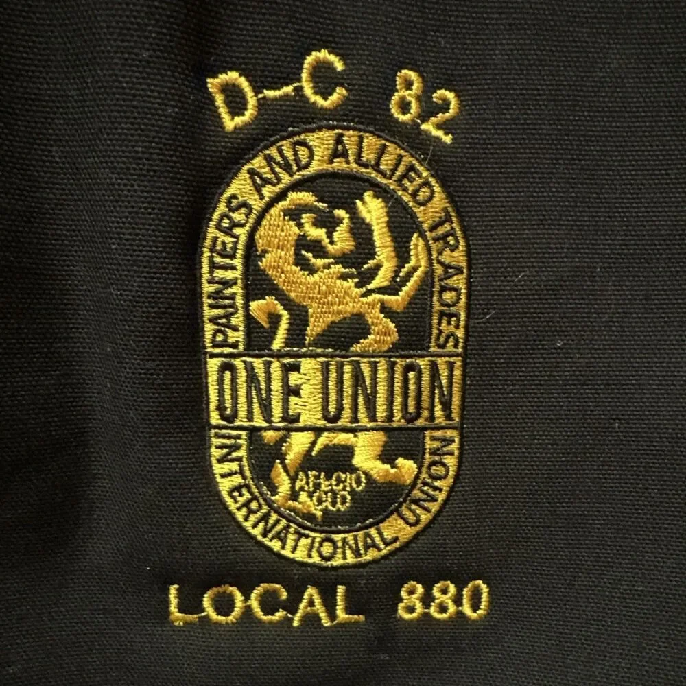Vintage UFCW Local 880 Union Labor Jacket XL Made USA Black Bomber Coat